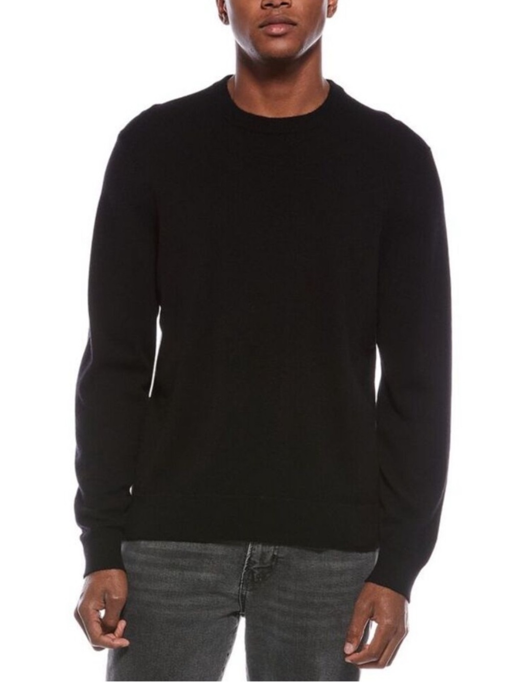 Theory Men's 100% Cashmere Sweater Size XXL Black Hilles Crewneck Pullover